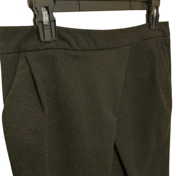 Zara Basic Gray Pinstripe Skirt Tulip Inverted Pleated Large - Picture 2 of 8